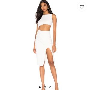 REVOLVE Superdown Ivory Cutout Dress